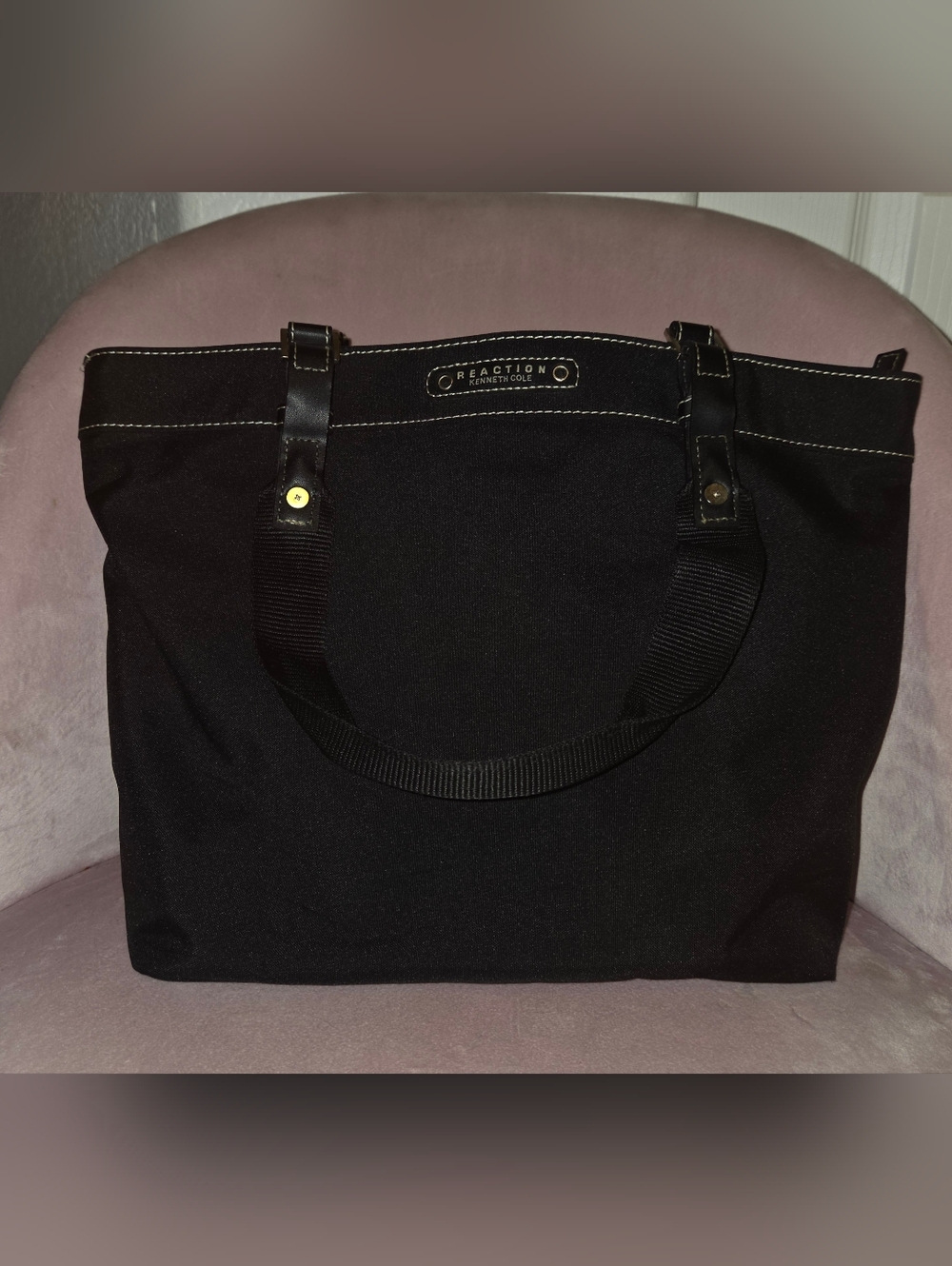 Kenneth Cole Reaction Black Canvas Tote